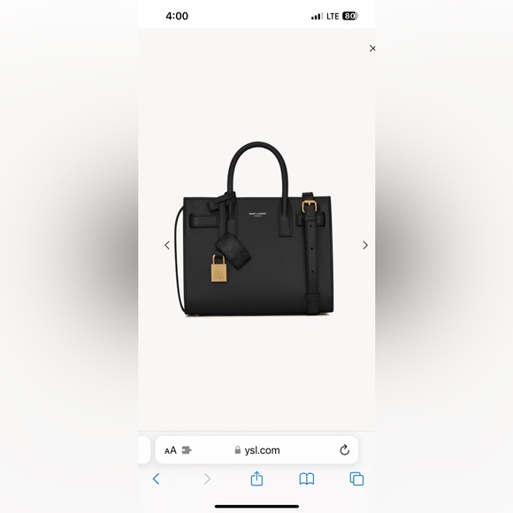 Saint Laurent Sac de Jour Nano in black smooth leather - Picture 13 of 14
